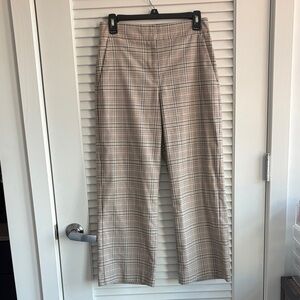 Ann Taylor Plaid Trousers - Beige and Black